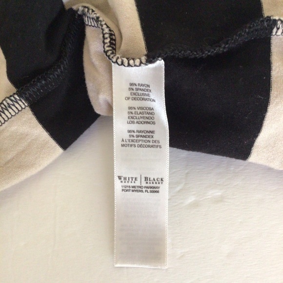 WHITE HOUSE BLACK MARKET STRIPED JERSEY TEE SHIRT SMALL - Picture 14 of 15